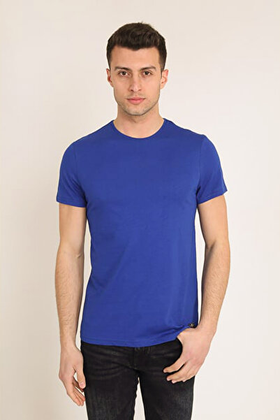 Terapi Men Ανδρικό μπλουζάκι μπλε σε στενή γραμμή με λαιμόκοψη ποδηλάτου Basic