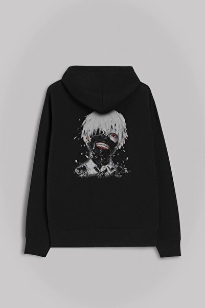 Kendim Seçtim Tokyo Ghoul Kaneki Anime Manga Μπροστινό και Πίσω Φούτερ με στά...