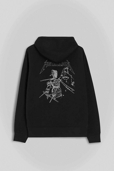 Kendim Seçtim Logo Metallica și Justiție pentru toate Hanorac imprimat față și spate Hanorac cu glugă unisex