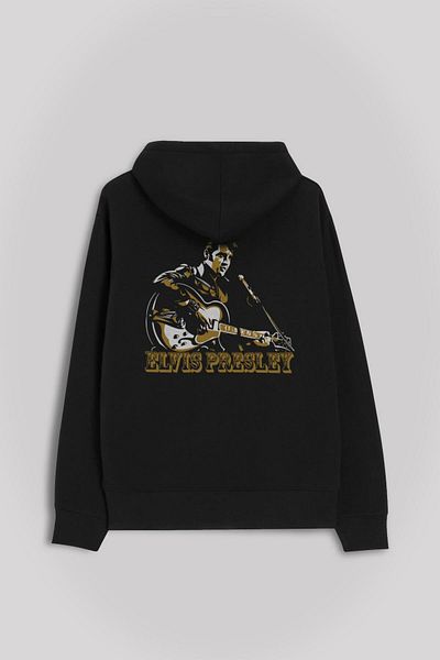Kendim Seçtim Elvis Presley Regele Rock'n Roll Rock Roll King Hanorac imprimat față și spate Hanorac cu glugă unisex