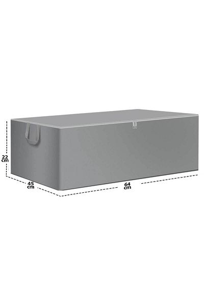 Serstil 8 Pieces - Gray Large Size Bed Base and Sofa Bed Type Storage Bag 65 X 45 X 22 Cm