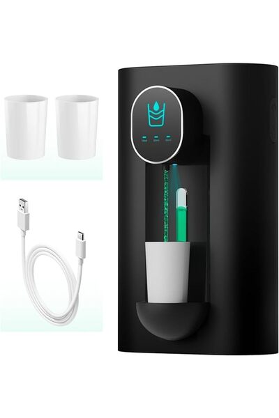 Arabest غسول الفم التعريفي، تصميم شحن USB 540 مل، 3 سرعات قابلة للتعديل، عمر طويل للحائط/سطح المكتب (أسود)