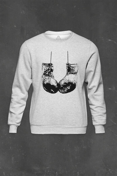 so cool Γκρι φούτερ Muhammad Ali Clay Γάντια του μποξ Impossible Is Printed Unisex Sweat