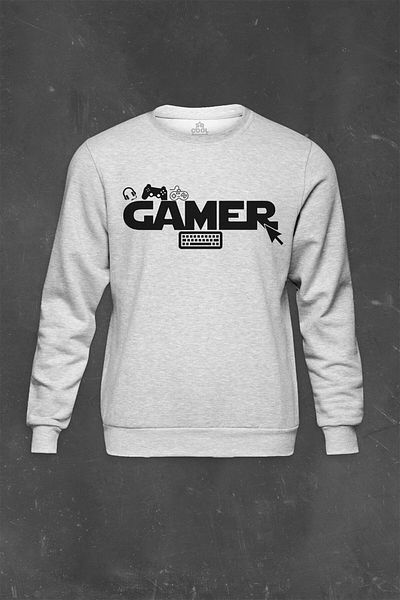 so cool Γκρι φούτερ The Gamer Computer Online Gamer Player Printed Unisex Sweat