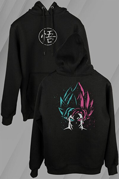 Kendim Seçtim Dragon Ball Z Son Goku Unisex Sa kapuljačom Hoodie - Prednja i ...