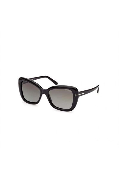 Tom Ford Tomford Women's Sunglasses Tf1008 Maeve 01B 55-17, Black Acetate Frame