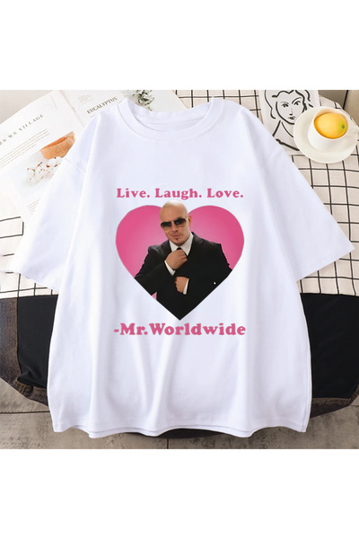 Drippy Pitbull grafička majica kratkih rukava "Live Laugh Love Count Me In" s...