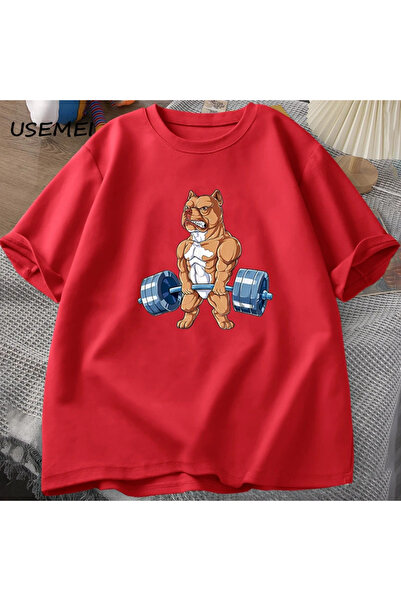 Drippy Muški sportovi T-shirt - Dizanje tegova Pit Bull, Smiješno dizanje mrt...