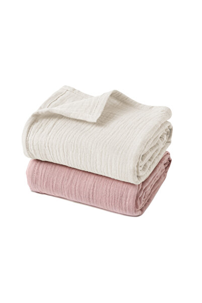 EIFIN Set of 2 Muslin Blankets and Blankets - 100% Cotton, Oeko-Teks Certifie...