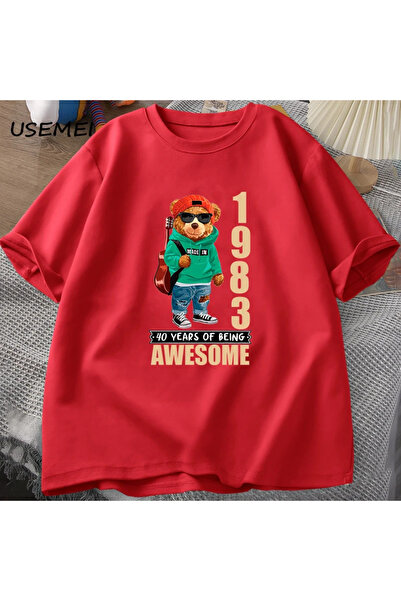 Drippy Proizvedeno 1983. godine, 40 Years Awesome muški T-shirt - Medvedić Sa...