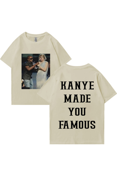 Drippy Tricou vintage Kanye West - Bărbat faimos Haine casual largi pentru fe...