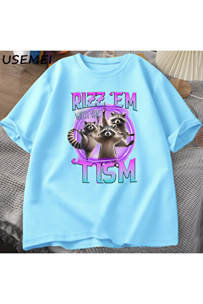 Drippy Raccoon Rizz Em Tism - Trash Panda Sa deznom Muška majica sa šaljivim ...