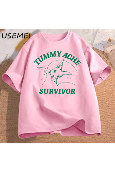 Drippy Survivor Funny Stomach Pain T-shirt - Pamuk paket majica za muškarce i...