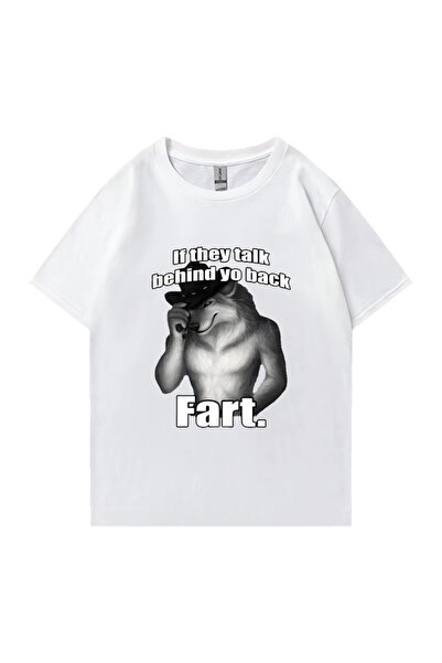 Drippy Fart Wolf Literally Me Tricou grafic Bărbați Femei Îmbrăcăminte amuzan...