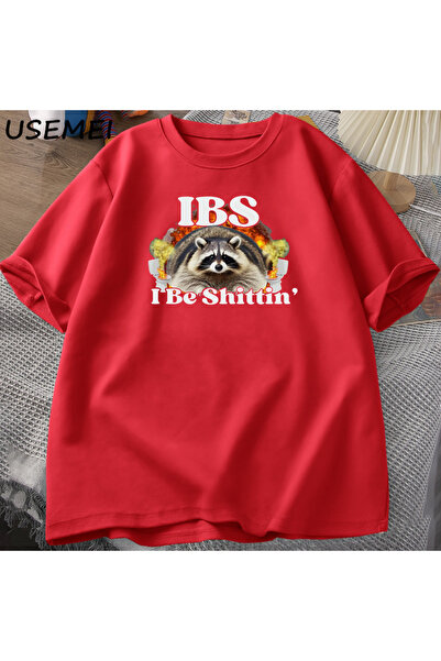 Drippy IBS I'm Shittin' Raccoon majica za muškarce, preživeli bolova u stomak...