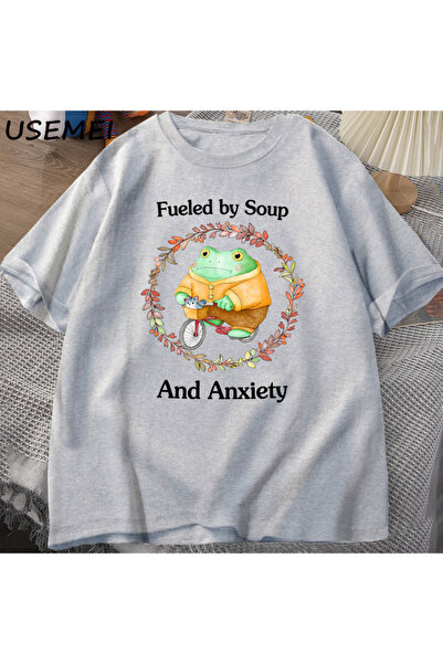 Drippy Muška Ženska Smešna Grafika Žabe T-shirt - Mentalno Opušteno, Supa i A...