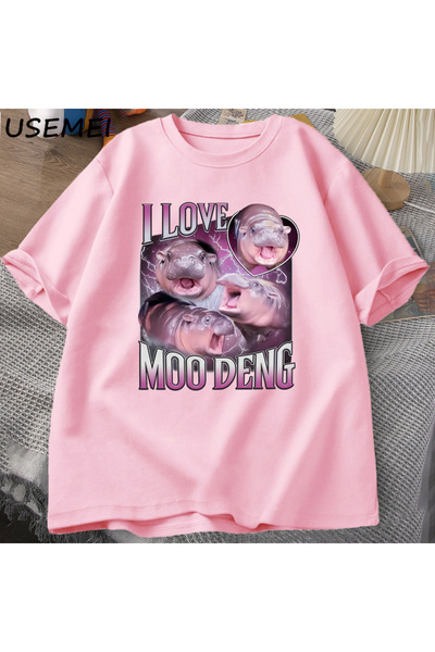 Drippy Klub obožavalaca Moo Deng - Ljubitelj nilskih konja T-shirt, muškarci ...