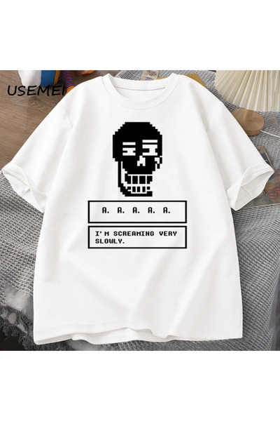 Drippy Undertale Game Skull - Ανδρικό κοντομάνικο μπλουζάκι Streetwear