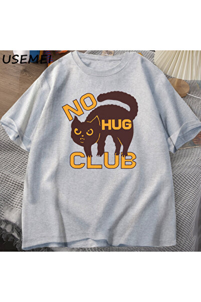 Drippy Hug Club Black mačka Holiday T-shirt - Pamuk, kratki rukav