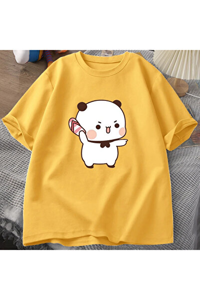 Drippy Tricou drăguț Bubu Throw Flip-Flop pentru bărbați și femei - bumbac, i...