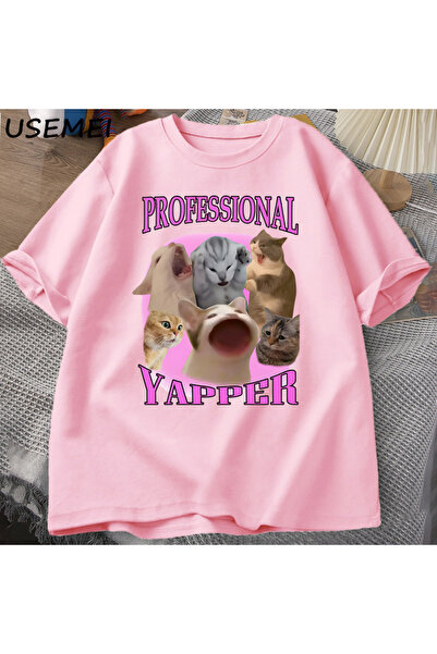 Drippy Γραφικά μπλουζάκια Yapper Profesional Kürüstekin - Γυναικεία/Ανδρικά, Βαμβακερά, Κοντό μανίκι, Ο-λαιμόκοψη