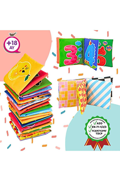 MorPort Bebeğimin ilk Kitap Seti 6'lı Set I Duyusal Gelişim I Motor Beceresi I Görsel ve işitsel Gelişim