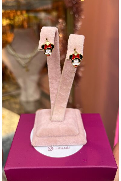 Misha Takı Aksesuar Kuyumcu Model Minnie Mouse Çocuk Küpesi