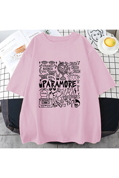 Drippy Paramore Doodle Vintage Album T-shirt - Ležerna Hip Hop Majica - Uličn...