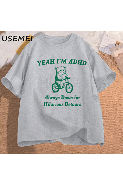 Drippy Unisex ADHD meme sa muškarcima T-shirt - Udobno kroj, Grafički Sa dezn...