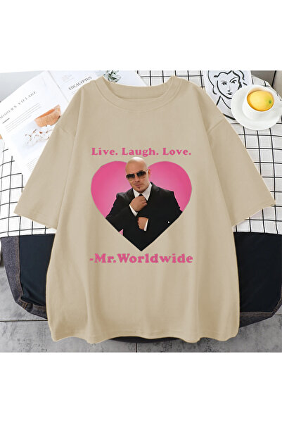 Drippy Pitbull grafička majica kratkih rukava "Live Laugh Love Count Me In" s...
