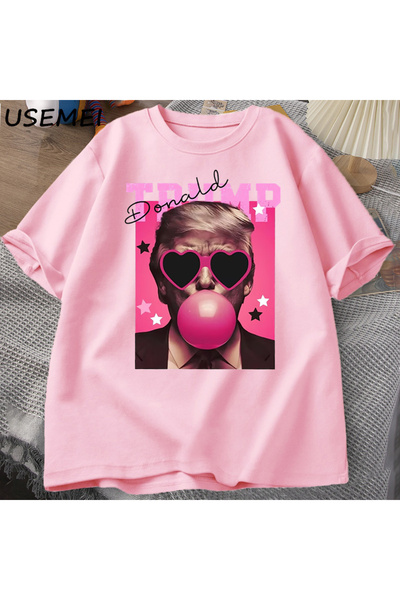 Drippy Donald Trump Izbori T-shirt Muška roza majica sa sunčanim naočarima i ...