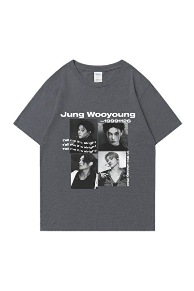 Drippy Bts Ateez Wooyoung Graphic Black Unisex T-Shirt - Ανδρικό και γυναικεί...