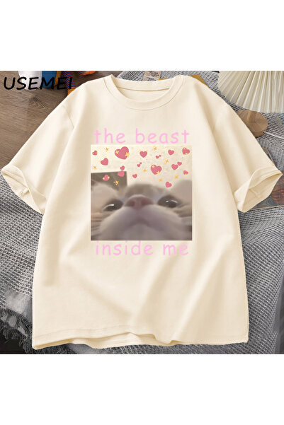 Drippy Zver u meni - Danka Cat Meme majica, nezbrkani dizajn smešnih mačaka z...