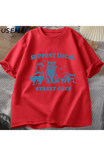 Drippy Retro T-shirt - Lokalna ulica mačka Ljubitelji i ljubitelji životinja ...