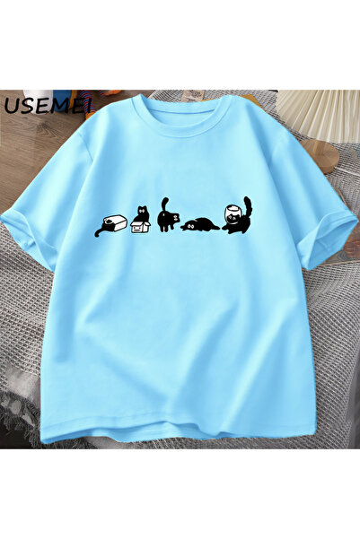 Drippy Muškarci - Five Souls mačka Majice T-shirt, kratkih rukava, smešne Pam...