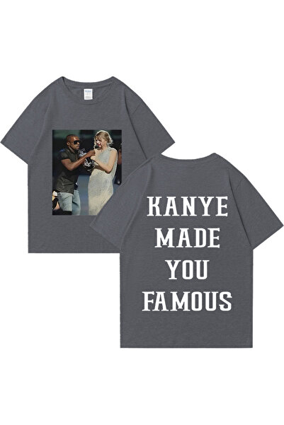 Drippy Tricou vintage Kanye West - Bărbat faimos Haine casual largi pentru fe...