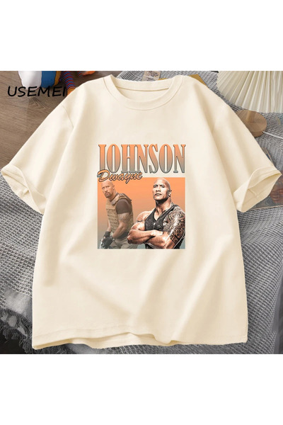 Drippy Dwayne Johnson Harajuku muška majica T-shirt - Rock Hard Sa deznom, kr...