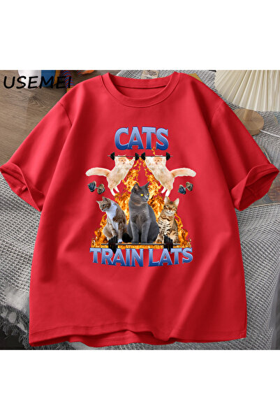 Drippy Majica kratkih rukava Pamuk paket mačka sa grafičkim motivom vlaka - u...