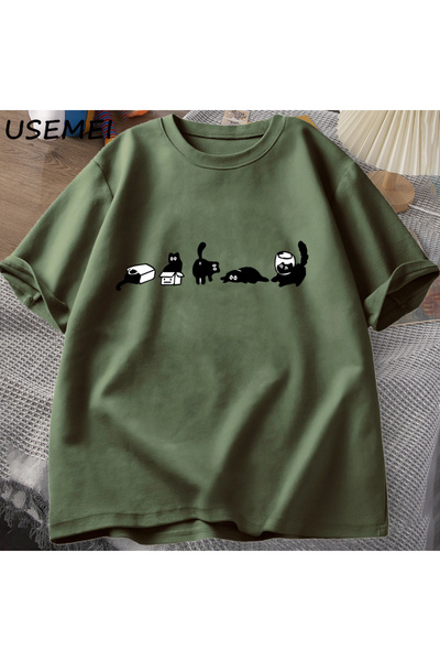 Drippy Muškarci - Five Souls mačka Majice T-shirt, kratkih rukava, smešne Pam...