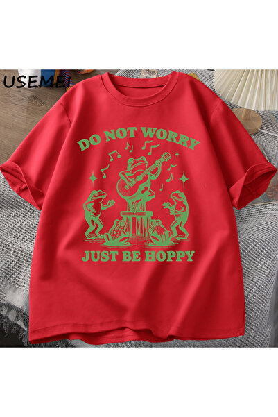 Drippy Ne brini, samo budi vesela žaba T-shirt Muška ležerna Pamuk Smiješna l...