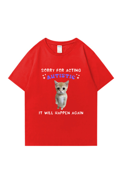 Drippy Vruća rasprodaja Autizam mačka Smešni grafički print T-shirt Muškarci ...