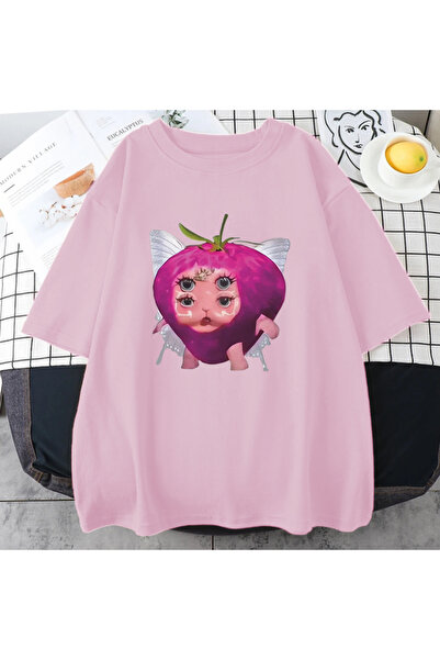 Drippy Мелани Мартинес Кавайи тениска с ягодов мотив - къса, свободна кройка ...