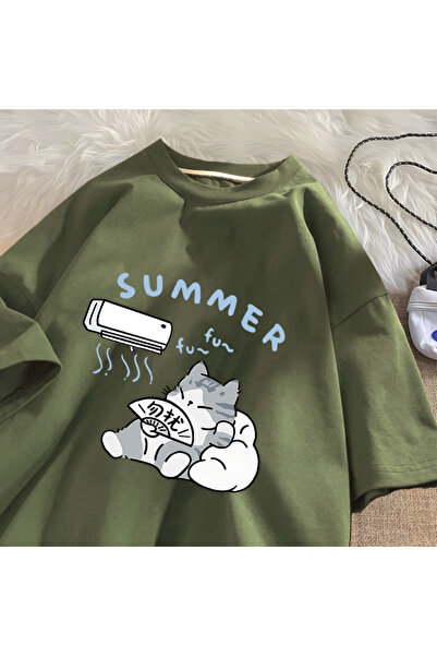 Drippy Letnji K mačka T T-shirt za muškarce i žene - Američki ulični kreativn...