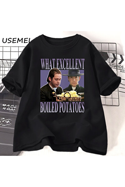 Drippy Tricou grafic Pride and Prejudice ne Exellent boiled potato amuzant Meme Tricou femei bărbați p