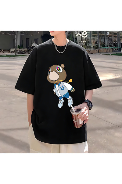 Drippy Tricou Kanye West Rap Homecoming Bear Graphic Bărbați Femei - Reducere...