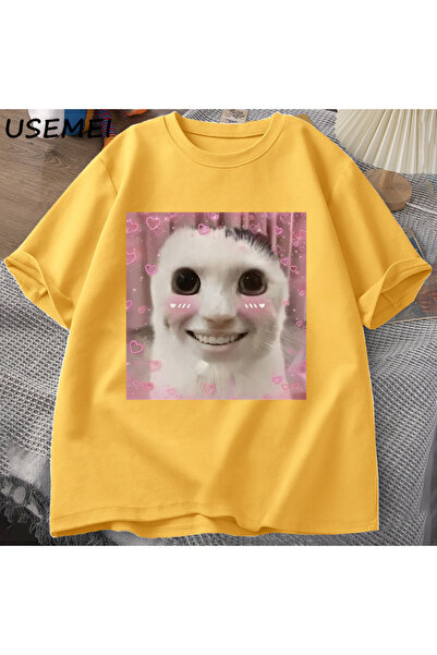 Drippy Glupi mačji meme T-shirt - Zaljubljena, prokleta, čudna, jeziva majica...