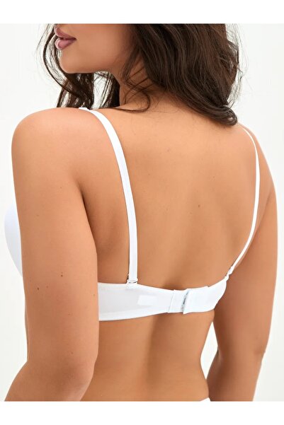 MİSTİRİK Μοντέλο Lenola Αφαιρούμενο λουράκι Στράπλες Σουτιέν με επένδυση Λευκό Χρώμα