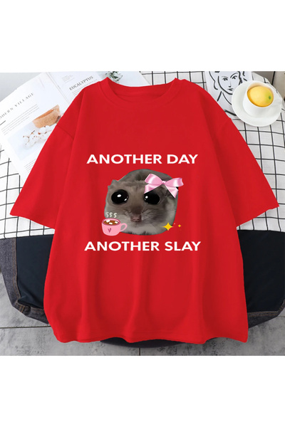 Drippy Хамстер Слей Сладко графично тениска - мъжка и дамска памучна печат