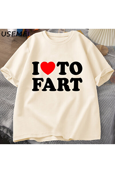 Drippy تي شيرت قطني كاجوال من I Love To Fart للرجال - تي شيرت مضحك بالفكاهة
