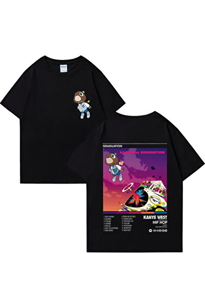 Drippy Rapçi Kanye West mezuniyet müzik albümü grafik T Shirt erkek kadın Hip...